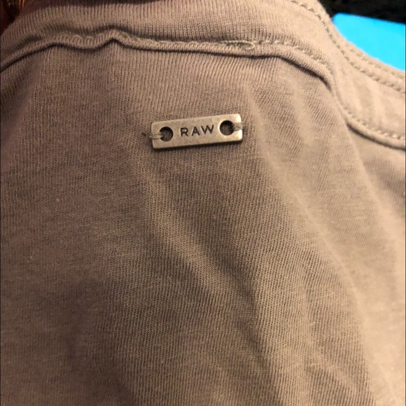 Raw men’s short sleeve T-shirt grey size large - Picture 4 of 7